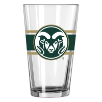 Logo Brands Colorado State Rams 16oz Stripe Pint Glass