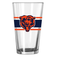 Logo Brands Chicago Bears 16oz Striped Pint Glass