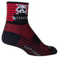 Adult SockGuy Busted Quarter Cycling Socks S/M Black