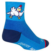 Adult SockGuy ChickenButt Quarter Cycling Socks S/M Blue