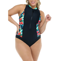 Women's Body Glove Colola Edith One Piece Swimsuit 1X Black