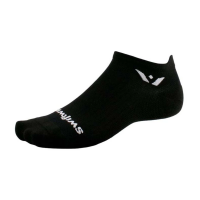 Men's Swiftwick ASPIRE Zero Tab No Show Running Socks Medium Black