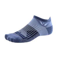 Men's Swiftwick ASPIRE Zero Tab No Show Running Socks Large Denim