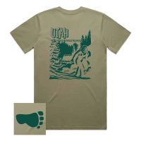 Men's Homeplace Apparel Utah Big Foot T-Shirt Small Green