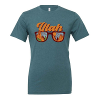 Men's Homeplace Apparel Utah Sunglasses T-Shirt XLarge Heather Blue