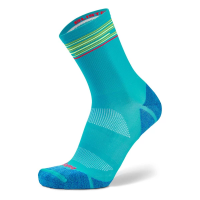 Adult Balega Blister Resist Light Mini Crew Socks Large Lake Blue/Lime