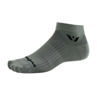 Adult Swiftwick Aspire One No Show Socks XLarge Pewter