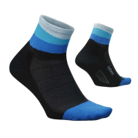 Men's Feetures Elite Light Cushion Quarter Running Socks Small Oceanic Axent