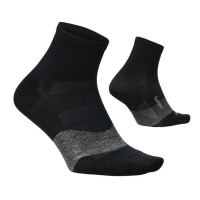 Men's Feetures Elite Ultra Light Quarter Running Socks XLarge Black