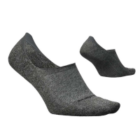 Women's Feetures Elite Light Cushion Invisible No Show Running Socks Small Grey