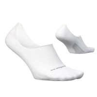 Women's Feetures Elite Light Cushion Invisible No Show Running Socks Small White