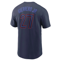 Toronto Blue Jays Vladimir Guerrero Jr #27 City Connect Name & Number T-Shirt Large Blue