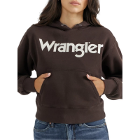 Women's Wrangler Logo Hoodie Medium Dark Brown