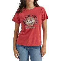 Women's Wrangler Riding Cowboy T-Shirt Small Salsa