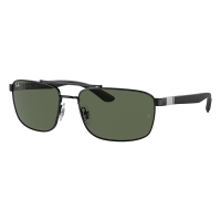 Men's Ray-Ban RB3737 Sunglasses Black/Dark Green