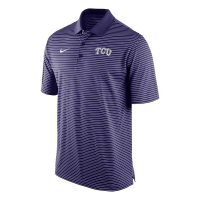 TCU Horned Frogs Nike Stadium Stripe Polo Medium Purple