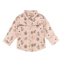 Girls' Wrangler Cacti Long Sleeve Button Up Shirt Baby 0/3 mo. Beige