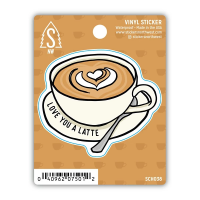 Stickers Northwest Love You A Latte Sticker Sticker