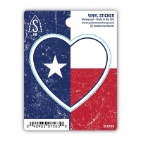 Stickers Northwest Texas State Flag Heart Sticker Sticker