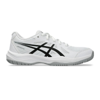 Kids' ASICS Upcourt 6 Volleyball Shoes Little 2.5 White/Black