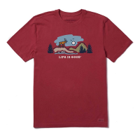 Men's Life is Good Moose Mountain Vista T-Shirt Medium Red