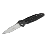 Microtech 160-11 Socom Elite Tactical Stonewashed Serrated Folding Knife Black