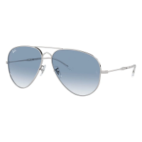 Men's Ray-Ban Old Aviator Sunglasses Silver/Clear Gradient Blue