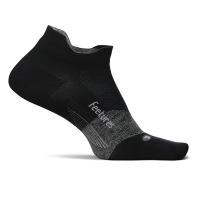 Men's Feetures Elite Ultra Light Tab No Show Running Socks Medium Black