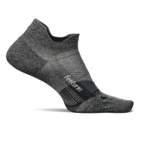 Men's Feetures Elite Ultra Light Tab No Show Running Socks Medium Grey