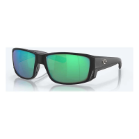 Men's Costa Del Mar Costa Del Mar Tuna Alley Pro Polarized Sunglasses Polarized Sunglasses Matte Black/Green Mirror Polarized Glass