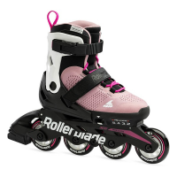 Youth Rollerblade Youth Microblade Adjustable Kids Inline Skates 11-1 Black/Pink