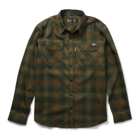 Men's Salty Crew Fathom Tech Long Sleeve Flannel Large Olive