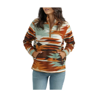 Women's Wrangler Sherpa Aztec 1/2 Zip Pullover Medium Multi