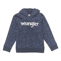 Girls' Wrangler Aztec Logo Hoodie Medium Navy