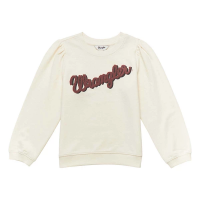 Girls' Wrangler Logo Crewneck Sweatshirt XLarge White