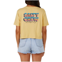 Women's Salty Crew Summertime Crop T-Shirt Large Gold