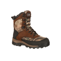 Men's Rocky Core Waterproof Insulated Boots 9.5 Brown Realtree AP