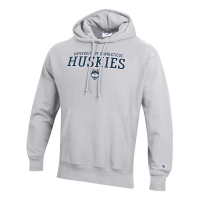 Connecticut Huskies Champion Hoodie XLarge Grey