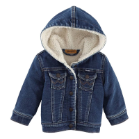 Boys' Wrangler Sherpa Lined Denim Jacket Toddler 4T Blue