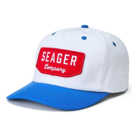 Men's Seager Co. Wilson Snapback Hat One Size White Blue