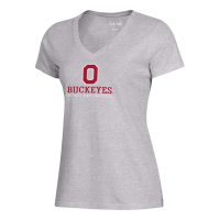 Ohio State Buckeyes Gear For Sports Women's Ohio State Gear Big Cotton Mia Soft Tee T-Shirt Large Grey