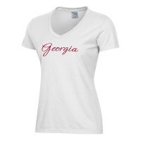 Georgia Bulldogs Gear For Sports Women's Georgia Comfort Wash T-Shirt Large White