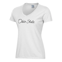 Ohio State Buckeyes Gear For Sports Women's Ohio State Comfort Wash T-Shirt XLarge White