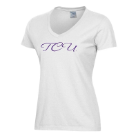 TCU Horned Frogs Gear For Sports Women's Comfort Wash T-Shirt Small White