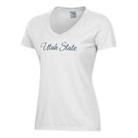 Utah State Aggies Gear For Sports Women's Utah State Comfort Wash T-Shirt Small White