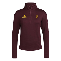 Arizona State Sun Devils adidas Women's Sideline Knit 1/4 Zip XSmall Maroon