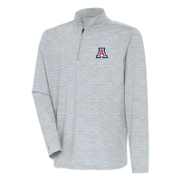 Arizona Wildcats Antigua Determine 1/4 Zip Medium Heather Grey