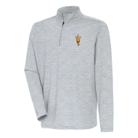 Arizona State Sun Devils Antigua Determine 1/4 Zip Medium Heather Grey