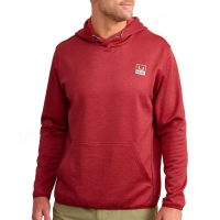 Men's Huk Huk'd Up Performance Fleece Fishing Hoodie Small Scarlet Blaze Heather