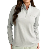 Women's Huk Coldfront+ Long Sleeve 1/4 Zip XSmall Harbor Mist